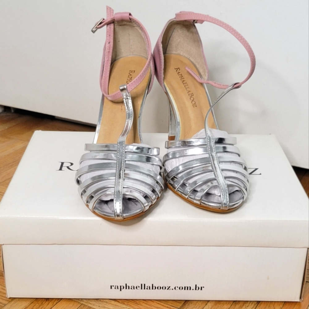 Raphaella Booz Blush&Silver Heeled Sandals
